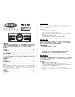 Предварительный просмотр 1 страницы Jensen MCD10 Owner'S Manual