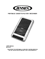 Предварительный просмотр 1 страницы Jensen MCR-100 User Manual