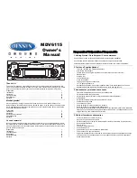 Предварительный просмотр 1 страницы Jensen MDV6115 Owner'S Manual