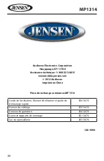 Preview for 72 page of Jensen MP1314 Owner'S Manual