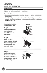 Preview for 2 page of Jensen MPQ914 Installation & Owner'S Manual