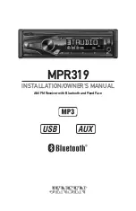 Предварительный просмотр 1 страницы Jensen MPR319 Installation & Owner'S Manual