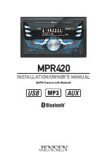 Предварительный просмотр 1 страницы Jensen MPR420 Installation & Owner'S Manual