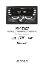 Preview for 1 page of Jensen MPR529 Installation & Owner'S Manual