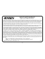 Preview for 23 page of Jensen MVB85A Operation Manual