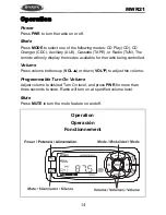 Preview for 14 page of Jensen MWR21 Installation And Operation Manual