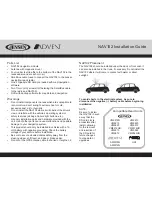 Preview for 1 page of Jensen NAV102 Installation Manual