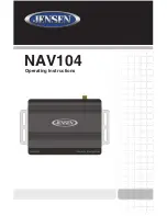 Preview for 1 page of Jensen NAV104 Operating Instructions Manual