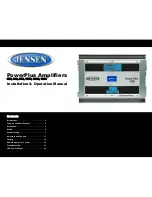 Jensen PowerPlus 900 Installation And Operation Manual preview