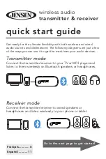 Jensen RBTTX10 Quick Start Manual preview