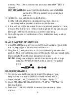 Предварительный просмотр 3 страницы Jensen SCR-68B Operating Instructions Manual