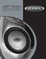 Jensen Subwoofer JSP1244 Installation And Owner'S Manual предпросмотр