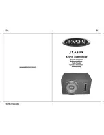 Предварительный просмотр 1 страницы Jensen Subwoofer JXA8BA Operating Instructions Manual