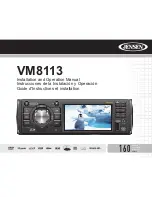 Jensen VM8113 Installation And Operation Manual preview
