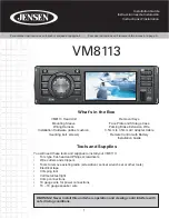 Jensen VM8113 Installation Manual preview