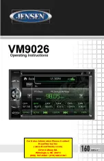 Preview for 1 page of Jensen VM9026 Operating Instructions Manual