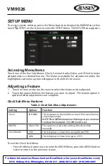 Preview for 8 page of Jensen VM9026 Operating Instructions Manual