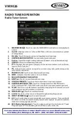 Preview for 14 page of Jensen VM9026 Operating Instructions Manual
