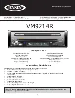 Preview for 5 page of Jensen VM9214R Installation Manual