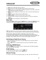 Preview for 27 page of Jensen VM9225BT Operating Instructions Manual