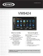 Jensen VM9424 Installation Manual preview