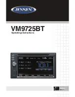 Предварительный просмотр 1 страницы Jensen VM9725BT Operating Instructions Manual