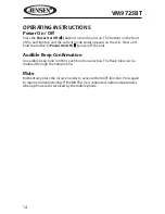 Preview for 14 page of Jensen VM9725BT Operating Instructions Manual