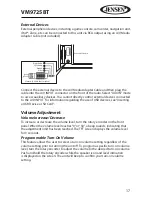 Preview for 17 page of Jensen VM9725BT Operating Instructions Manual