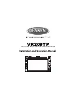 Предварительный просмотр 1 страницы Jensen VR209TPB Installation And Operation Manual