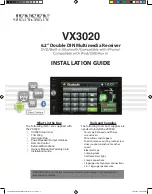 Preview for 1 page of Jensen VX3020 Installation Manual