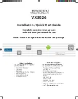 Предварительный просмотр 1 страницы Jensen VX3026 Installation & Quick Start Manual