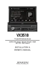 Preview for 1 page of Jensen VX3518 Installation & Owner'S Manual