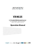 Предварительный просмотр 1 страницы Jensen VX4025 Operation Manual