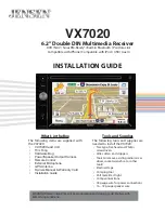 Preview for 1 page of Jensen VX7020 Installation Manual