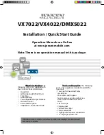 Preview for 1 page of Jensen VX7022 Installation & Quick Start Manual