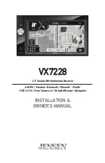 Preview for 1 page of Jensen VX7228 Installation & Owner'S Manual