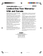 Preview for 13 page of Jensen XA2125 Installation And Operation Manual