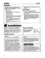 Предварительный просмотр 2 страницы Jensen XA4150 Install And Operation Instructions