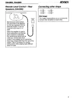 Preview for 7 page of Jensen XA4200 Installation And Operation Manual