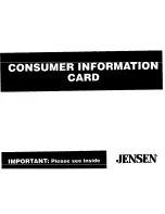 Preview for 17 page of Jensen XA4200 Installation And Operation Manual