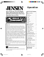 Preview for 1 page of Jensen XCC 6120 Owner'S Manual