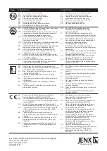 Preview for 4 page of Jenx GM25-06 Instructions For Use Manual