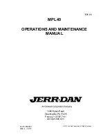 Jerr-Dan MPL40 Operation And Maintenance Manual preview