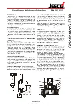 Предварительный просмотр 3 страницы Jesco C 2700 Operating And Maintenance Instructions Manual