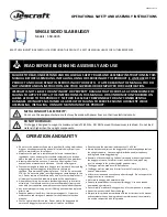 Предварительный просмотр 1 страницы Jescraft SSB-4845 Operational Safety And Assembly Instructions