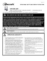 Предварительный просмотр 1 страницы Jescraft WA-4824F Operational Safety And Assembly Instructions