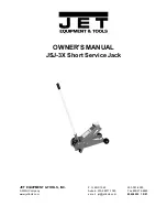 Preview for 1 page of Jet EQUIPMENT & TOOLS JSJ-3X Owner'S Manual