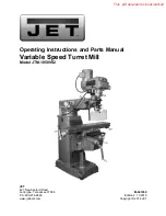 Preview for 1 page of Jet 691050 Operating Instructions And Parts Manual