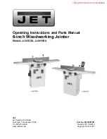 Preview for 1 page of Jet 708457DXJ Operating Instructions And Parts Manual