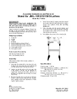 Jet 719102 Assembly Instructions And Parts List preview